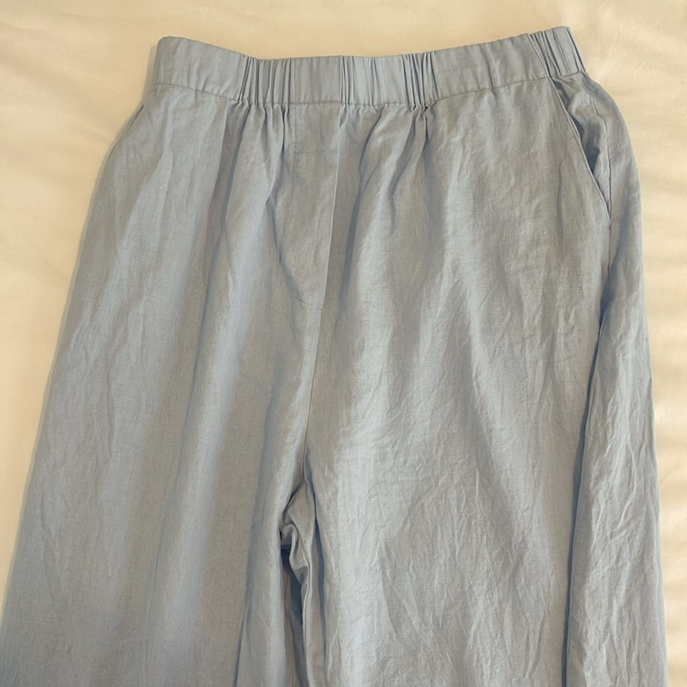 Daily Drills blue linen pants